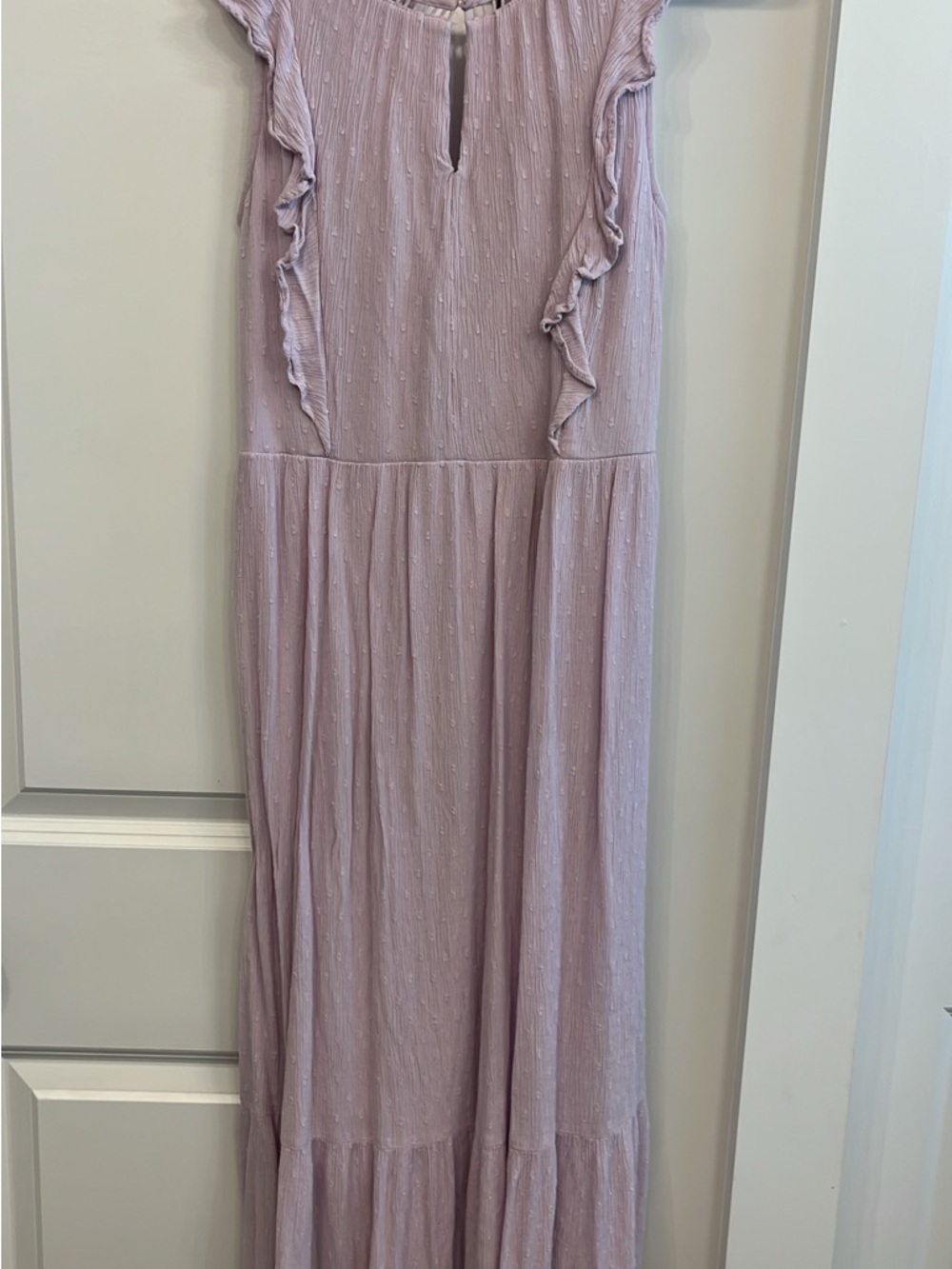 Old Navy XS Lavender Ruffle Maxi Dress
